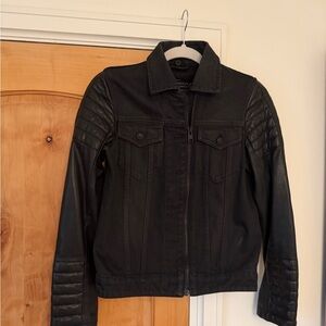 All Saints Black Jean Jacket